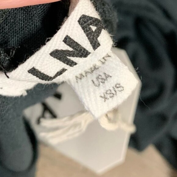 Revolve LNA Aura Dress Mini T-shirt Cut Out Hi Low Asymmetric Hem Cotton - Picture 11 of 15